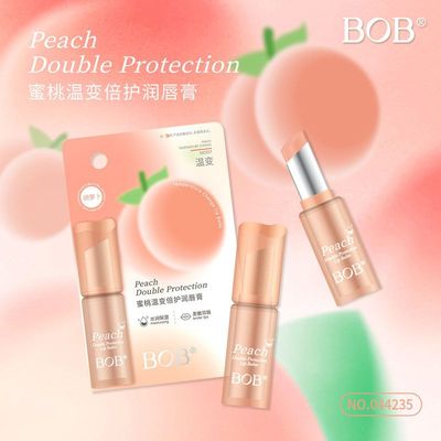 BOB唇膏蜜桃温变倍护润唇膏044235温感变色水蜜桃凡士林护唇膏