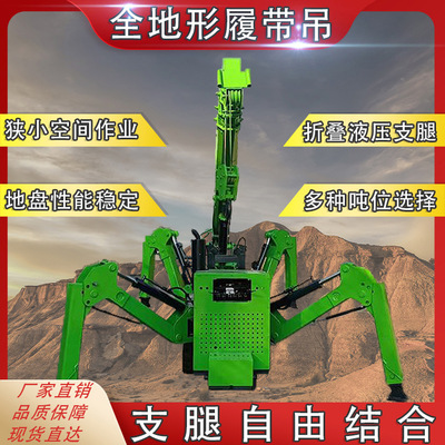 履带蜘蛛吊楼顶窄巷作业可折叠吊机小型液压伸缩吊臂可移动式吊车