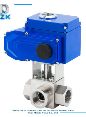 MDZK-AX-Q914/5 F/N-320P电动耐高压丝口扣天然气不锈钢三通球阀