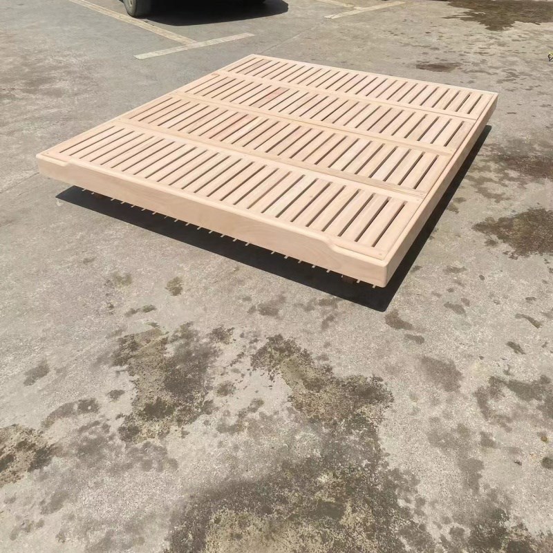 榉木实木床现代简约双人床主卧日式矮床无靠背床榻榻米无床头床架