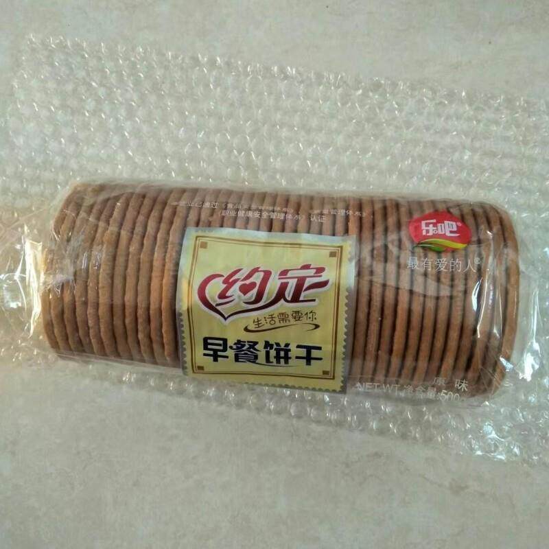 新乐吧约定早餐饼干大圆型饼干零食办公室休闲食品韧性饼干浓浓麦