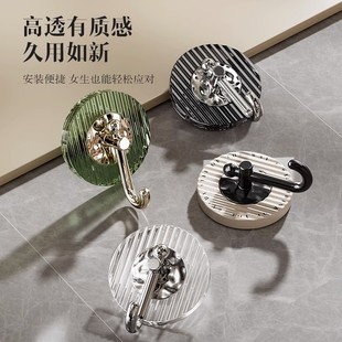 轻奢挂钩强力粘胶承重免打孔自粘贴门后浴室卫生间贴墙透明钩
