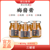 潮汕集锦酸梅酱广式 特产烧鹅酱冰花梅子酱烤鸭叉烧青梅酱调料200g