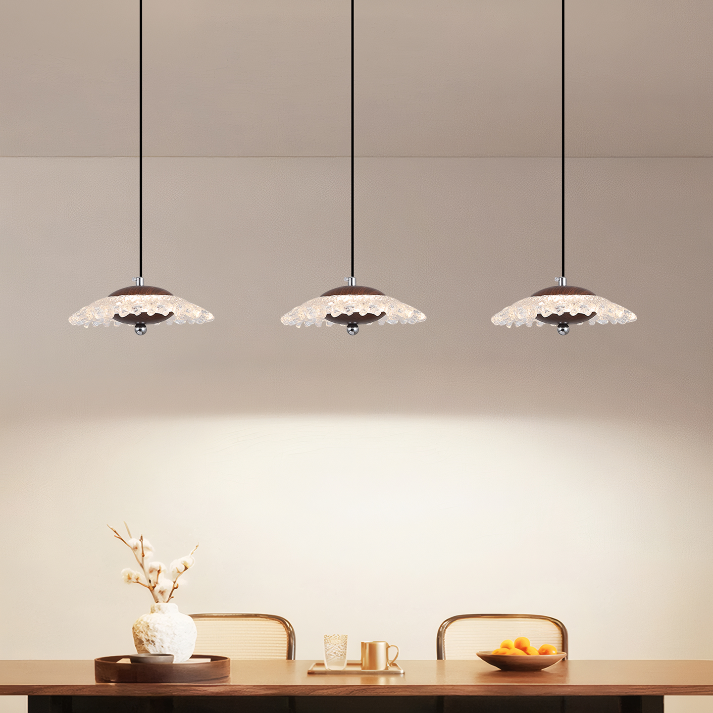 梵华意式极简三头餐厅护眼吊灯