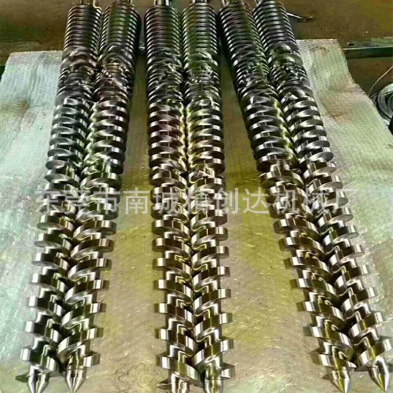 供应深圳SPC地板专用锥双螺杆  石塑地板80、92、110锥双螺杆机筒