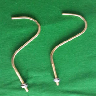 台球杆挂钩小铜钩 台球桌用品架杆铜挂钩 挂杆器三角框挂钩