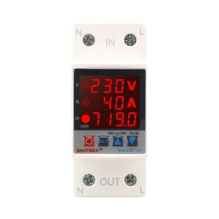 220V SVP 智能过欠压保护器限流延时带电量显示 可调自复式 719
