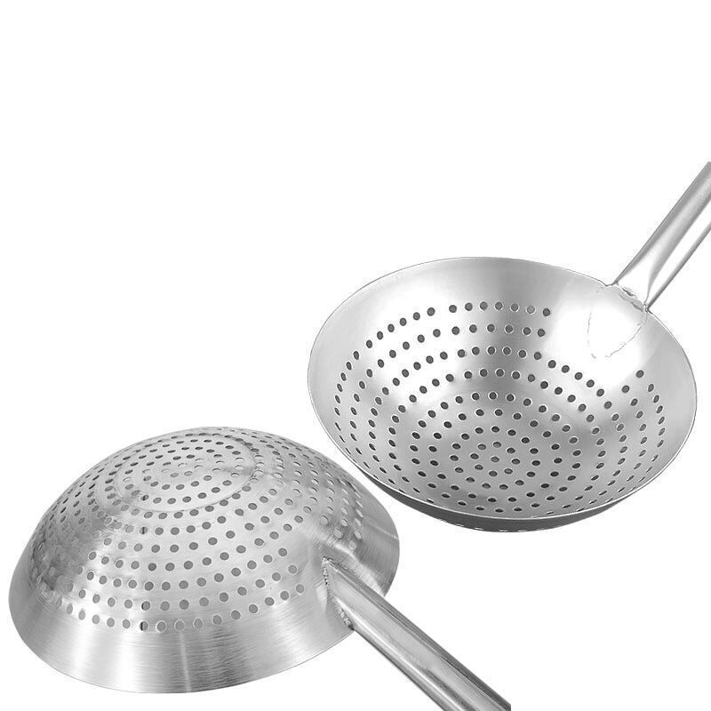 过滤网不锈钢油格家用厨房油炸沥油大捞勺厨师酒店商用漏勺油鼓