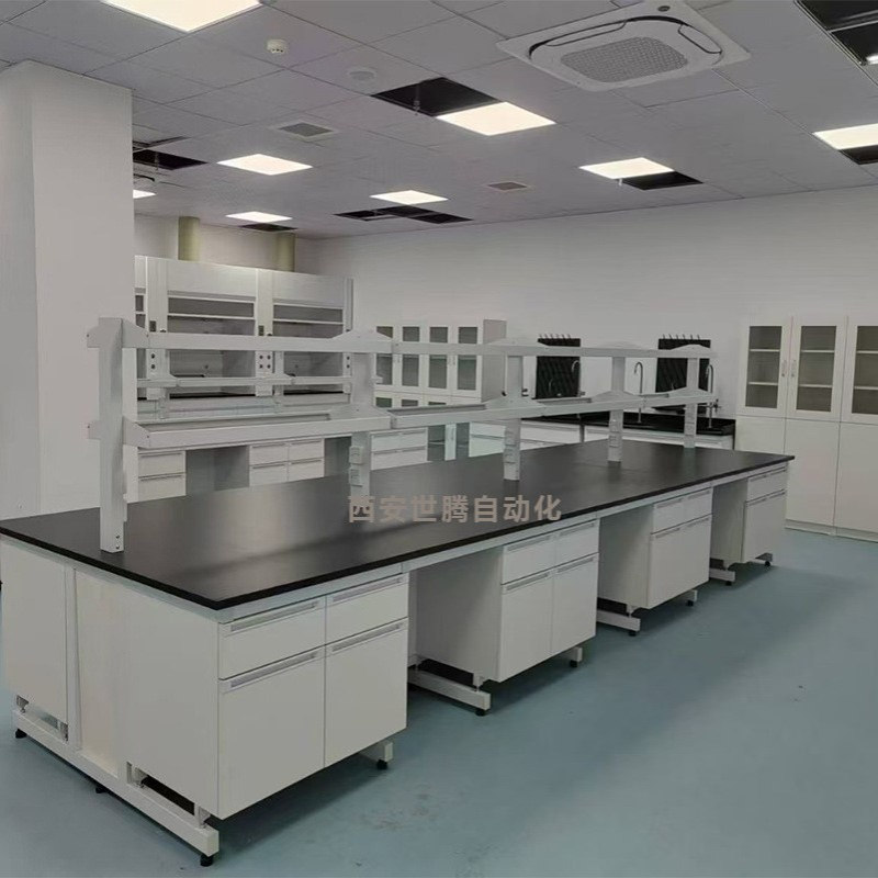 钢木中央实验台钢木全钢工作台试验边台操作台化学实验桌子直发