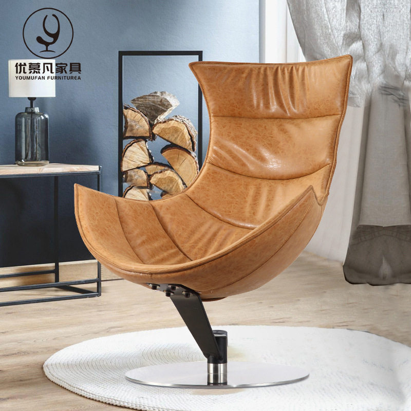 北欧轻奢龙虾椅老虎椅单人沙发阳台网红不锈钢铁艺设计师休闲椅