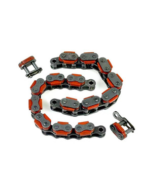 06C/35B防滑链条红色硅胶链条非标波峰焊链条06C防滑链条