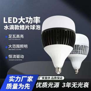 E27螺口鳍片球泡大功率100W商场车间仓库工厂照明 led灯泡节能