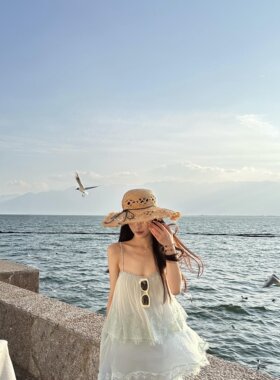 ROSYROKH 层光渐境 层叠渐变拼接设计连衣裙重工刺绣飘逸长裙