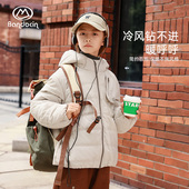 儿童连帽保暖外套冬季 半度闲男童加厚棉服冬装 2025新款 洋气棉袄