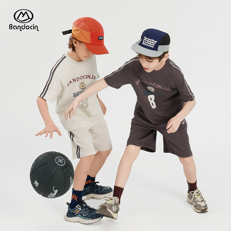 半度闲男童运动套装夏装2025新款短袖篮球服夏季男大童短裤两件套,童装/婴儿装/亲子装,套装,淘宝优惠券,粉丝福利购,淘宝优惠卷