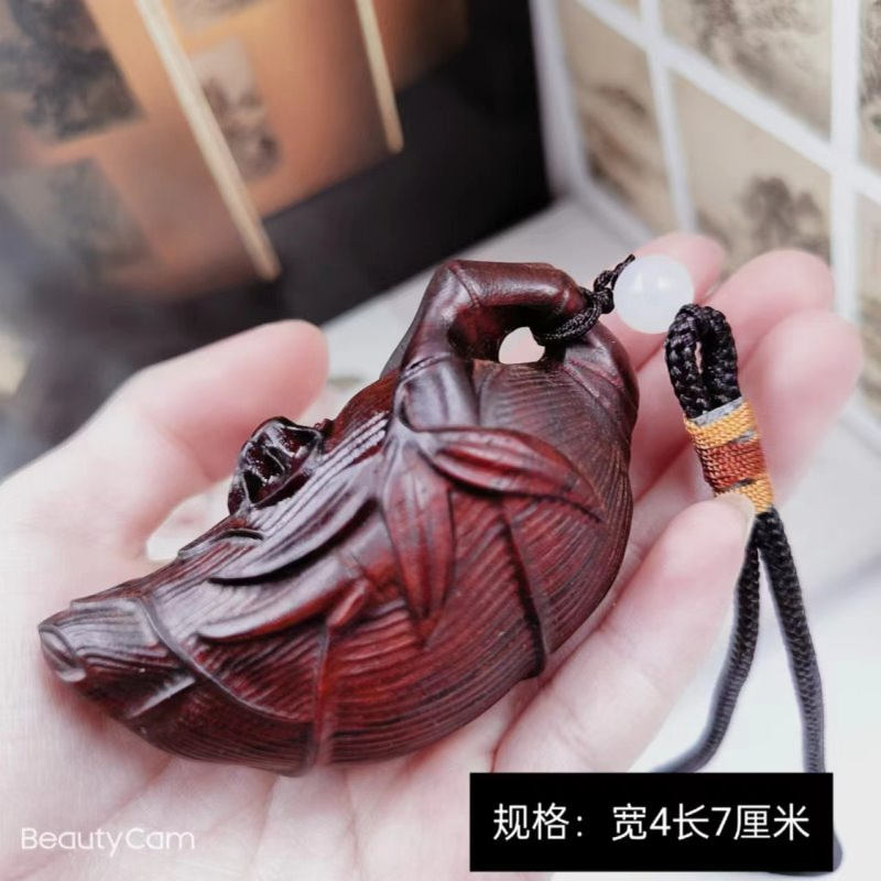 把把壶知足壶木雕手把件壶犀牛角紫檀木雕无漆大手把件不带绳