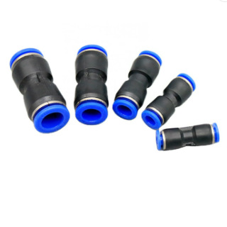 pu8气动快插接头直通TY型三通变径4/6/8/10/12/14/16螺旋管软管