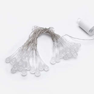 厂家直销太阳能户外装饰灯串 雨滴灯水滴灯家用户外彩灯庭院灯