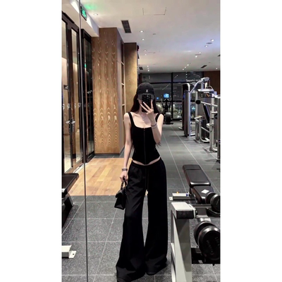 夏季韩系纯欲修身上衣长裤女套装