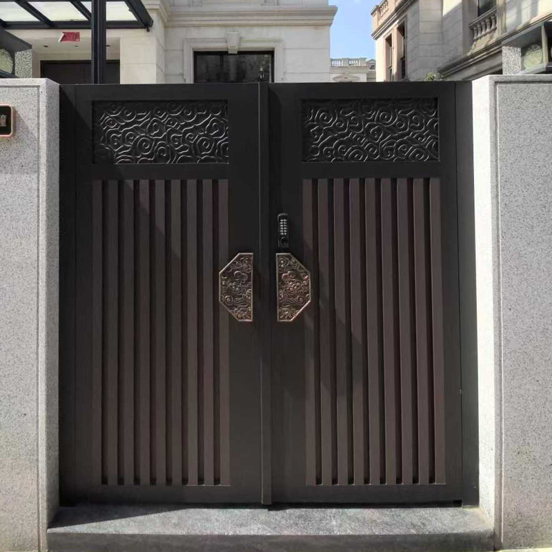 欧式铝合金入户门别墅门农村自建房庭院大门围墙门别墅防盗双开门