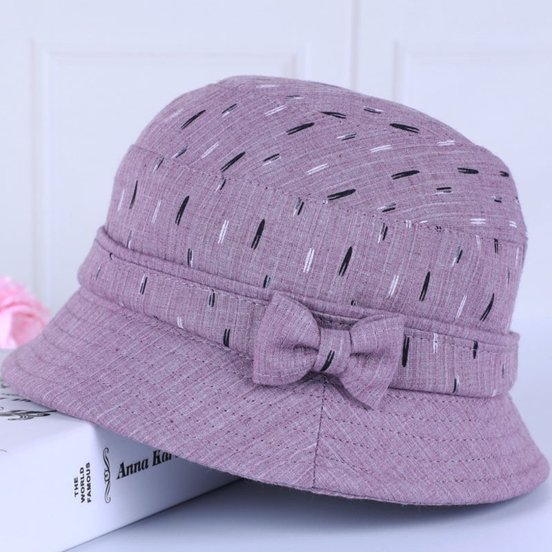 帽子中老年女春秋天薄款妈妈渔夫帽老太太老人奶奶单布帽短檐盆帽