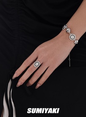 夏天闭眼入的手链SUMIYAKI油画复古纽扣手链女精致百搭高级感手环