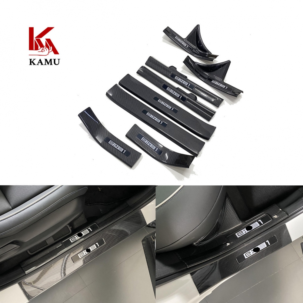 适用于本田 eNP1 eNS1 ABS碳纤纹门槛条迎宾踏板防撞条