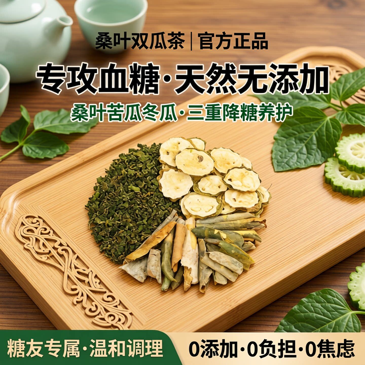 桑叶双瓜茶包苦瓜冬瓜霜后桑叶茶独立包装茶叶养生官方店正品