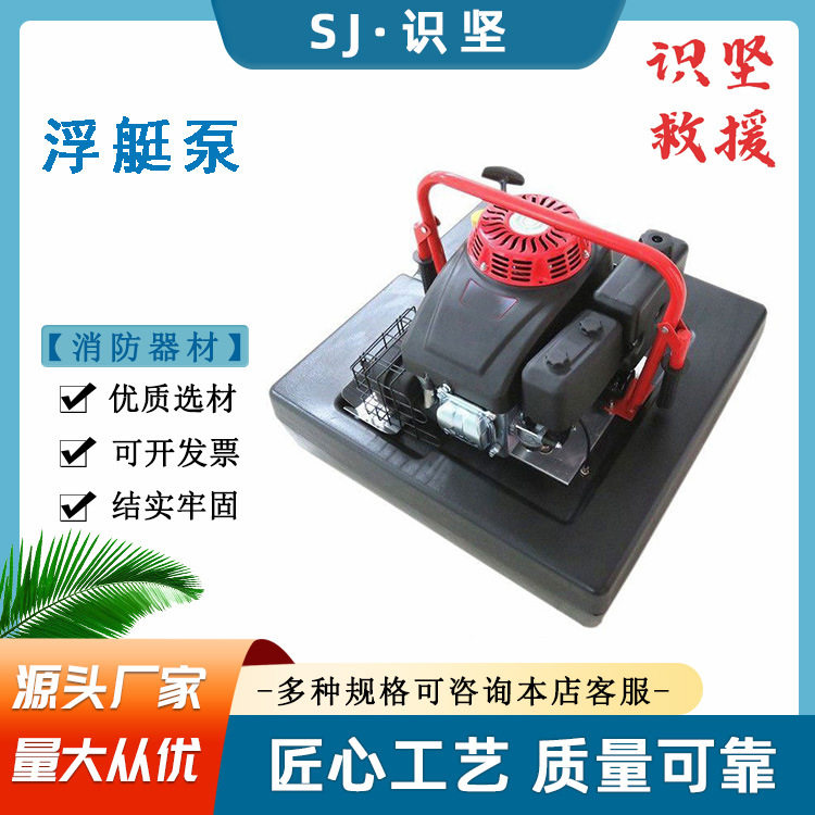 多用途大流量漂浮式浮潜泵手电双启动机动泵四冲程单杠排涝泵