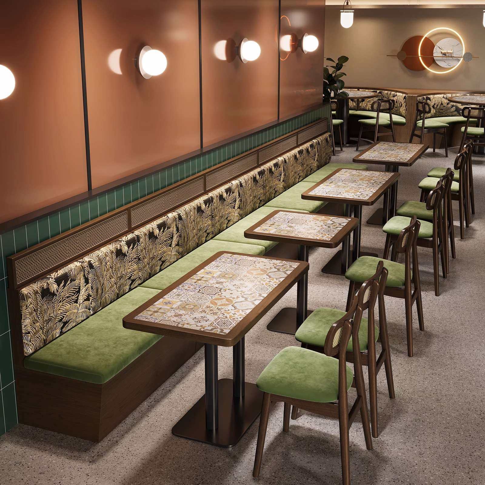 新中式风湘菜馆靠墙卡座沙发主题餐厅火锅烤肉店岩板桌椅组合商用,3C数码配件,其它配件,淘宝优惠券,粉丝福利购,淘宝优惠卷