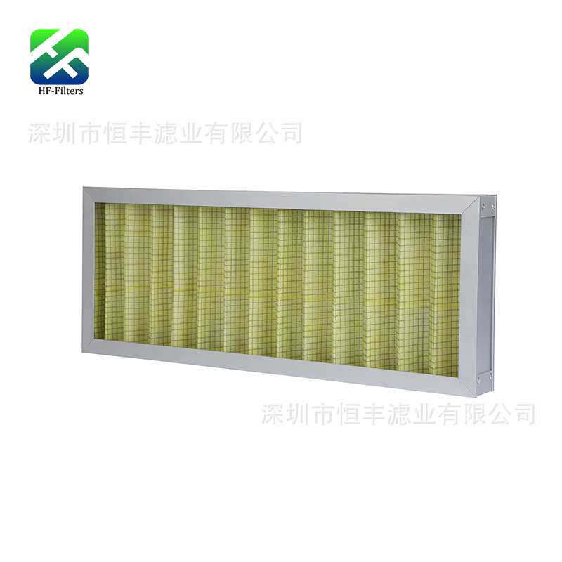 平板式折叠中效过滤网新风精密耐高温铁丝护网中效平板空气过滤器