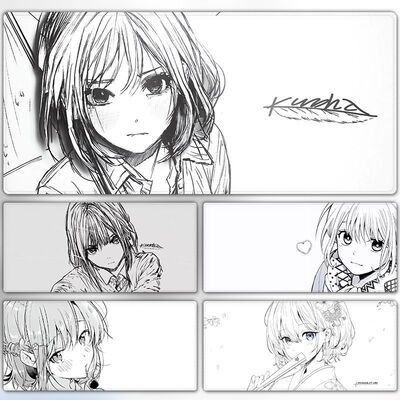 Kuroha欲语黑白线条高级感鼠标垫