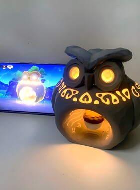 洛克王国眠枭庇护所创意小夜灯