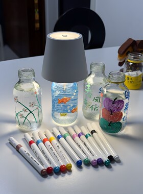 气泡水瓶子改造！空瓶涂鸦diy