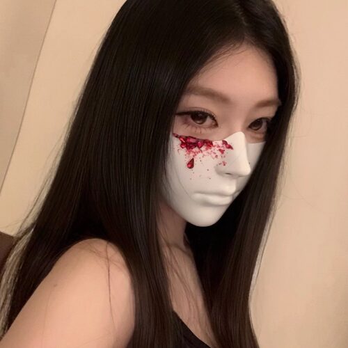 万圣节cos血钻半脸面具
