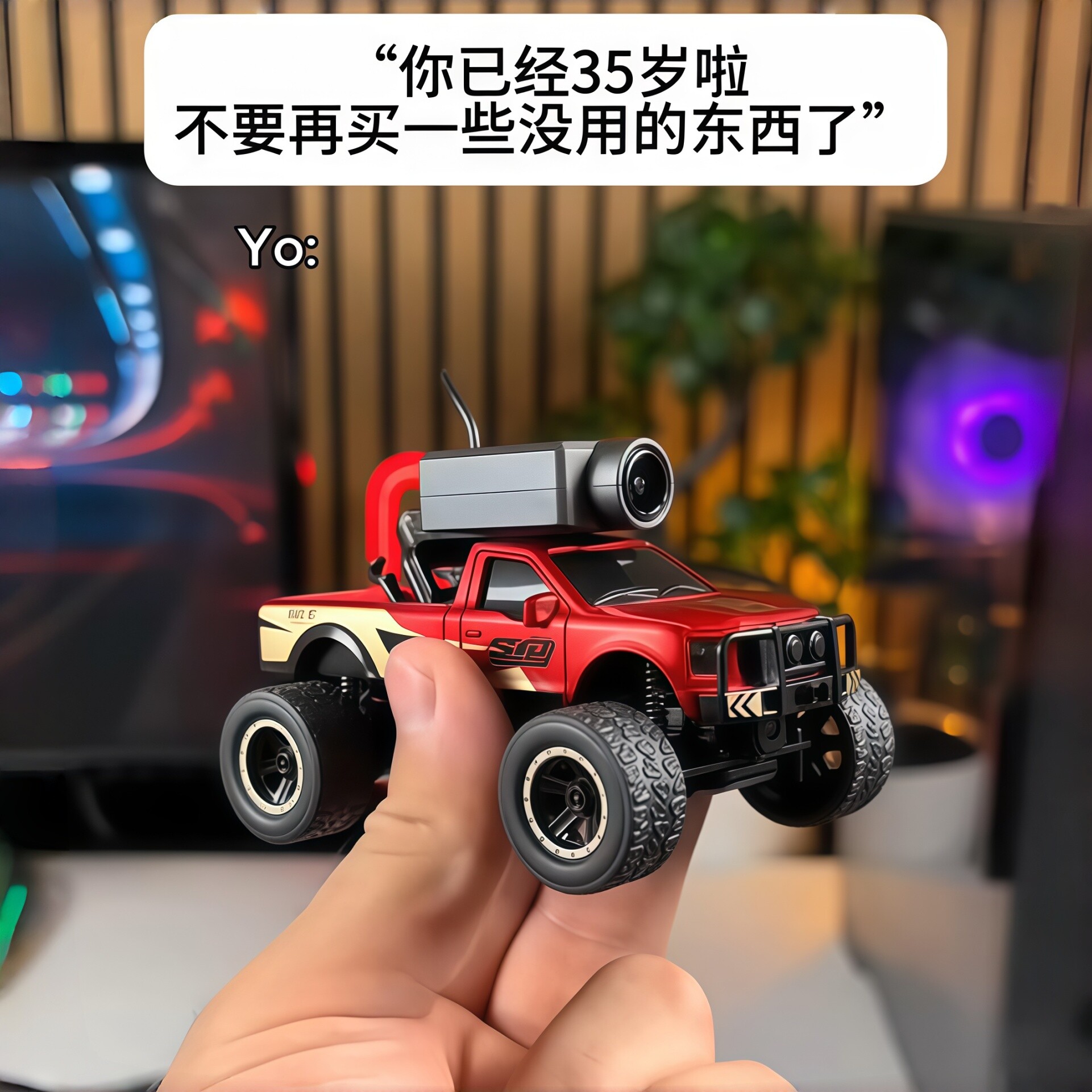 164FPV大脚怪高清图传遥控车