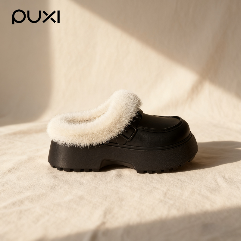 朴西厚底拖鞋户外防水外穿棉拖鞋