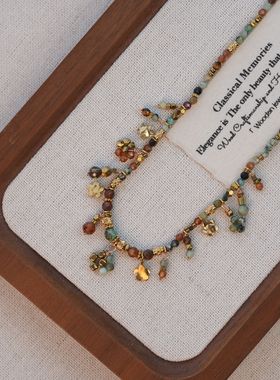 ：张十六古风铜合金手工串珠项链