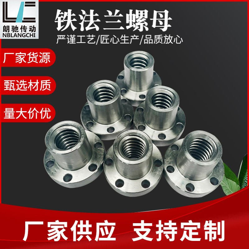 铁法兰T型梯形螺纹螺母 异型螺母批发 可配套丝杆厂家供应