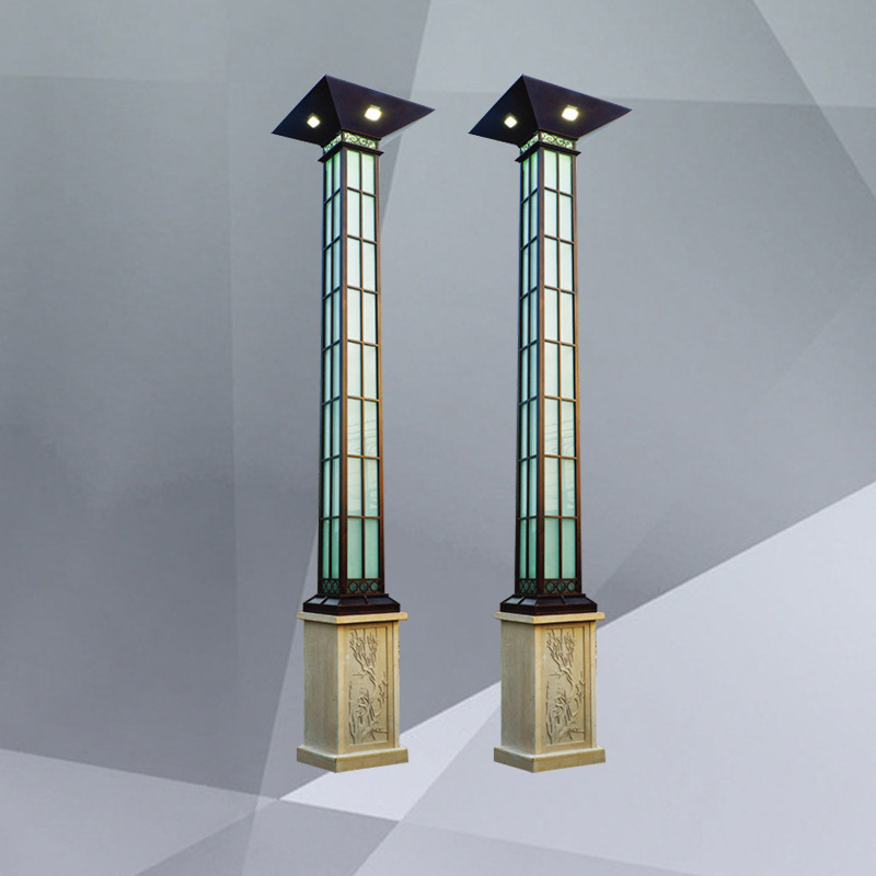 大型景观灯户外亮化可做太阳能庭院灯3米方灯新中式灯异形3.5米4
