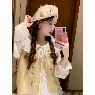 春秋套装新款法式甜美娃