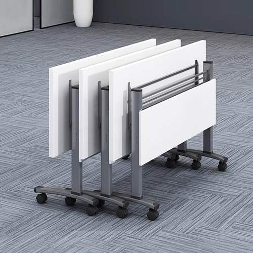 折叠培训桌课桌椅组合辅导班教育机构长条会议桌双人移动带轮长桌