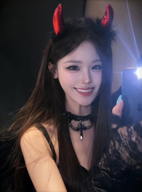 暗黑系小恶魔角发箍套装外景写真COSPLAY装扮氛围感拍照出片道具