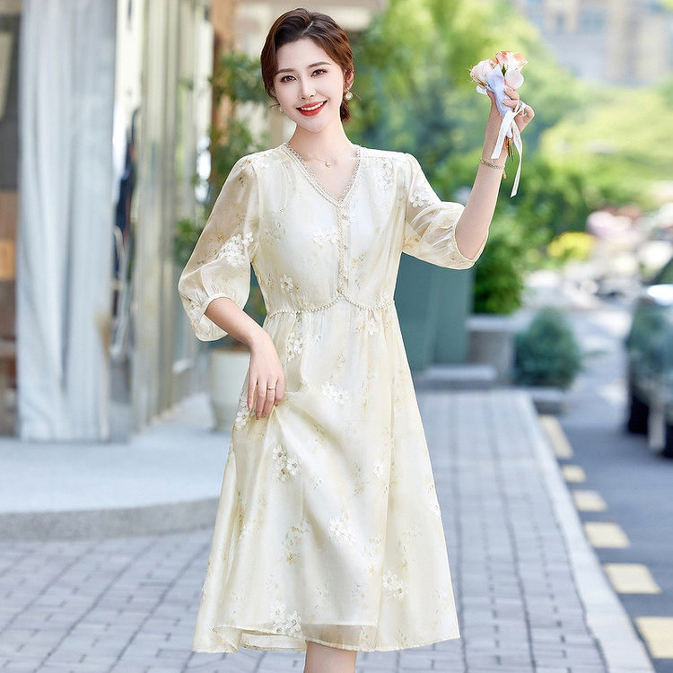 女装新款女士精品连衣裙8038连衣裙圆领甜美其他短袖中腰中国纯