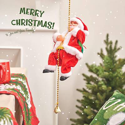 圣诞老人爬绳玩具圣诞主题礼物幼儿园小朋友平安夜礼品降落伞爬梯