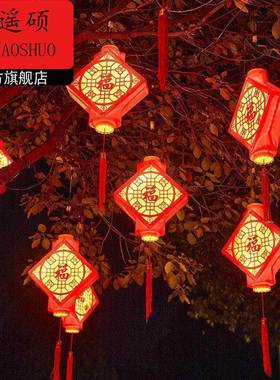 过年装饰新年灯笼diy手工中式花灯发光宫灯木质拼图材料包摆件礼