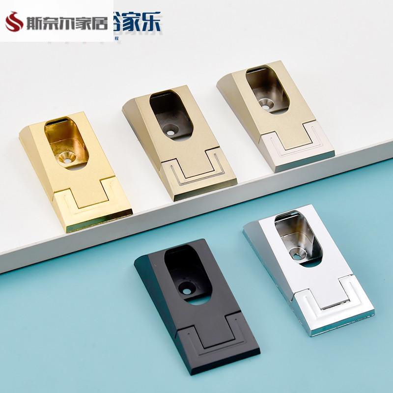 日本高质量挂衣通衣托法兰底座加厚挂衣杆衣座铝合金橱柜衣柜衣杆