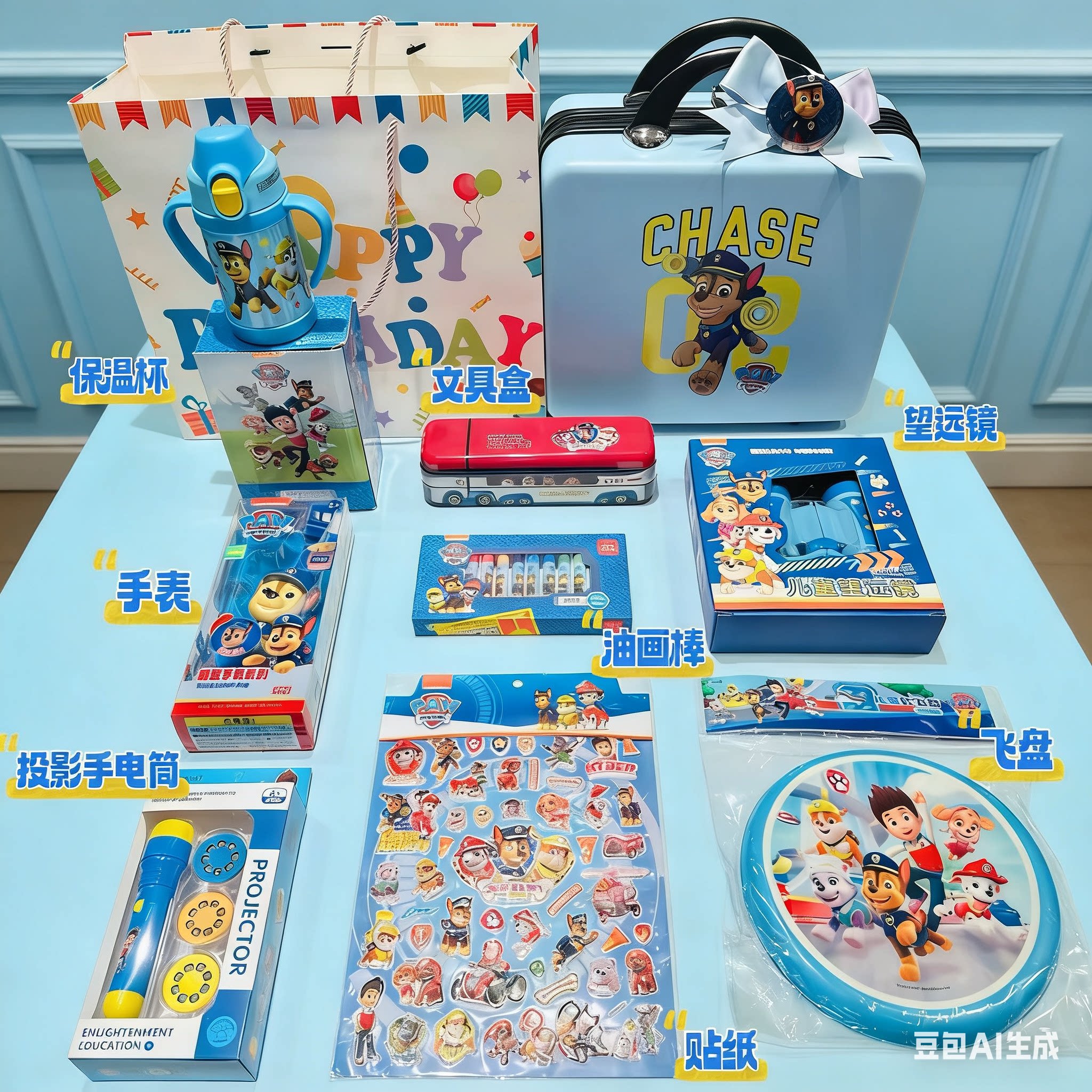 汪汪队儿童生日伴手礼定制礼品儿童节礼品新年礼品开学