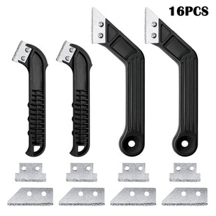 16件缝隙清洁工具套装斜角刮耙弯角刮刀边缘墙地缝残留物整理