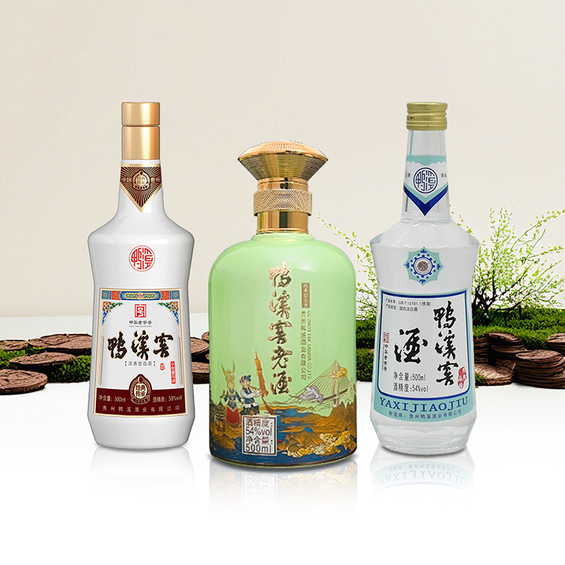 单瓶官方贵州鸭溪窖53度54度浓香型白酒浓酱口纯粮食500ml礼盒装